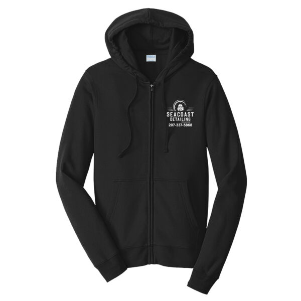Standard Logo Full Zip Hooded Sweatshirt in Black Thumbnail